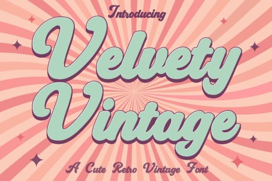 Velvety Vintage Font